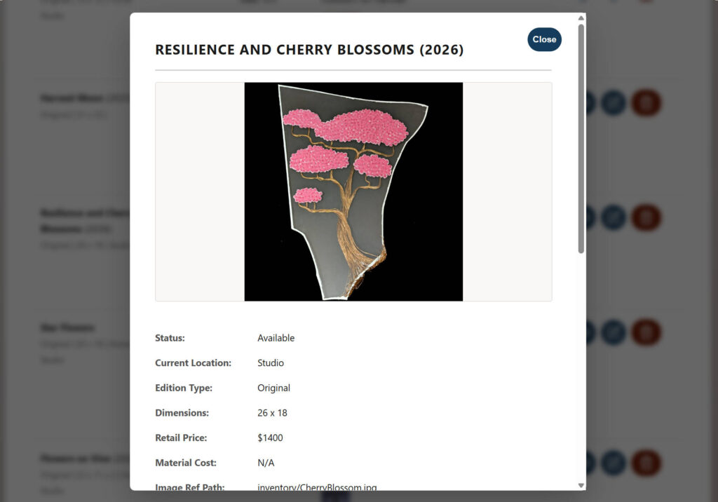 A split view or graphic showing an example generated "Sales Report PDF" alongside the financial input fields.